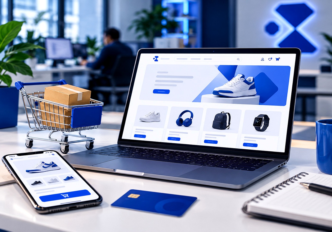 E-Commerce Website Development professional digital service illustration