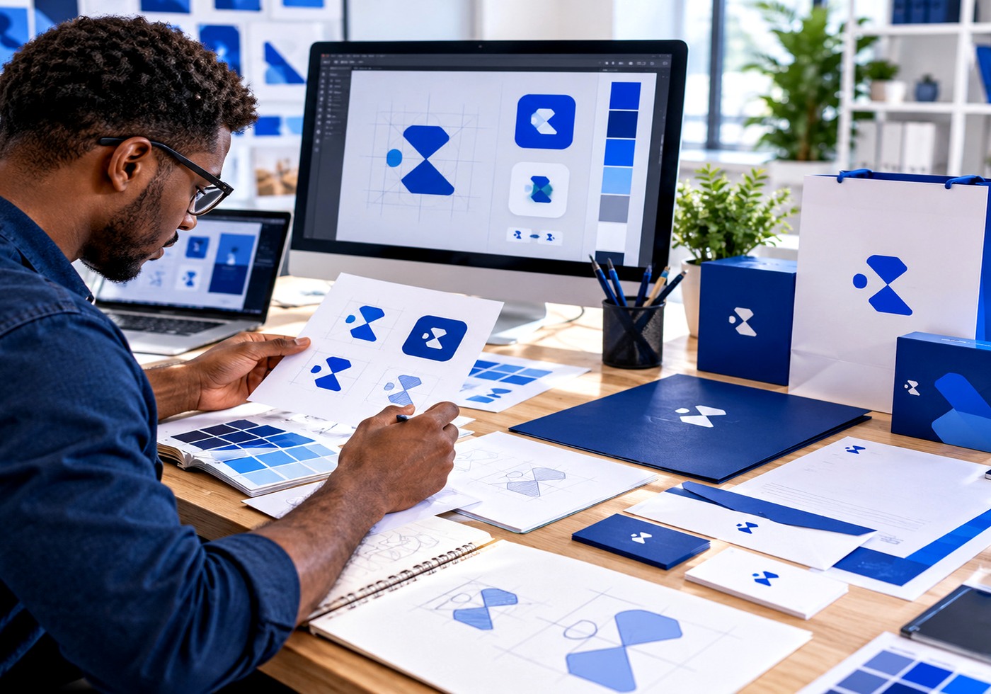 Logo & Identity Design professional digital service illustration